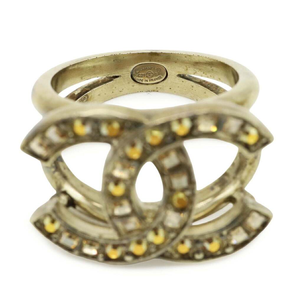 CHANEL Gold Logo Ring - Picture 6 of 9